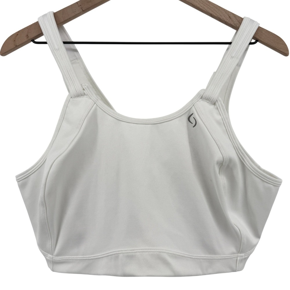 Moving Comfort Fiona Wireless Sports Bra White 42DD Hook Loop 350003